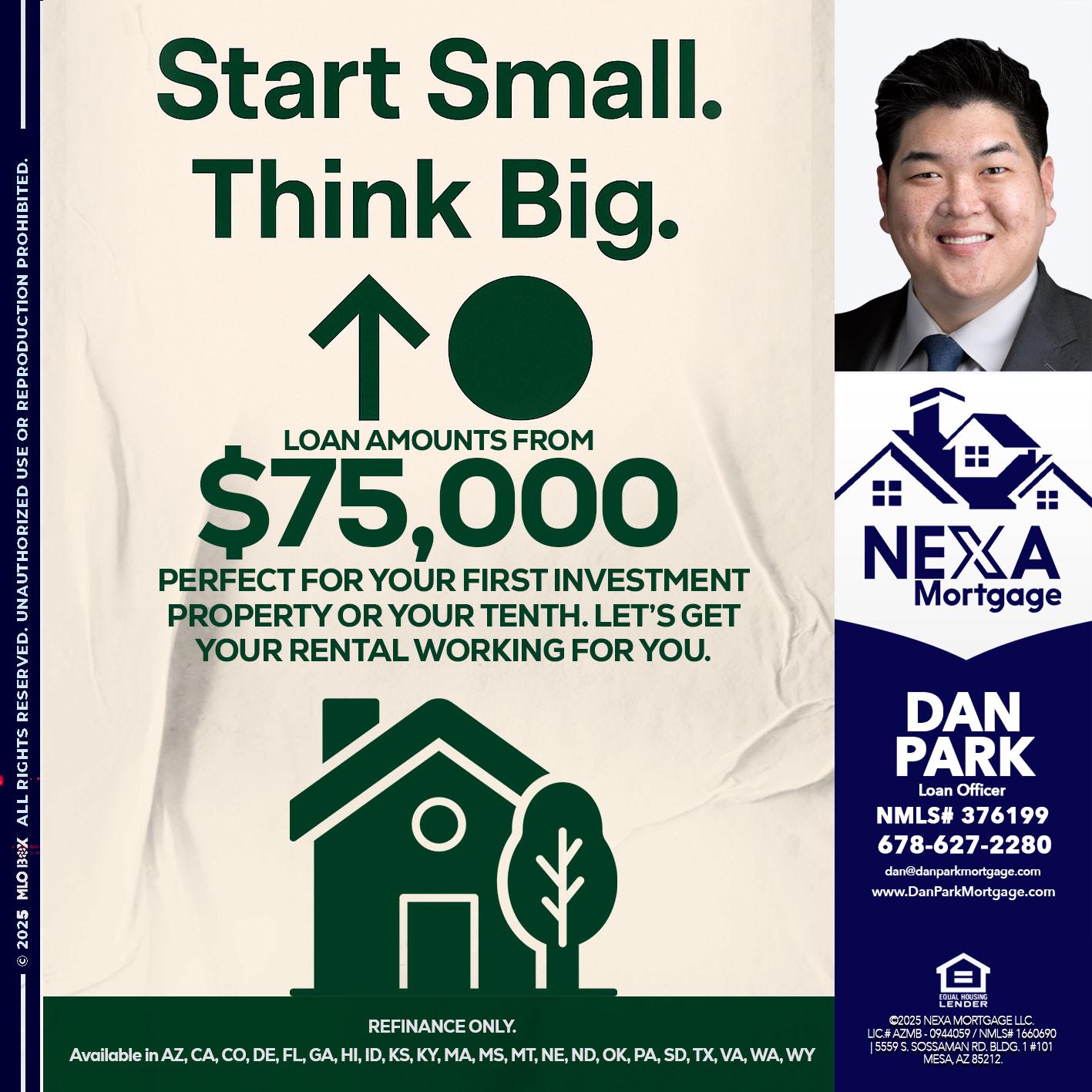 START SMALL - Dan Park -Mortgage Loan Originator