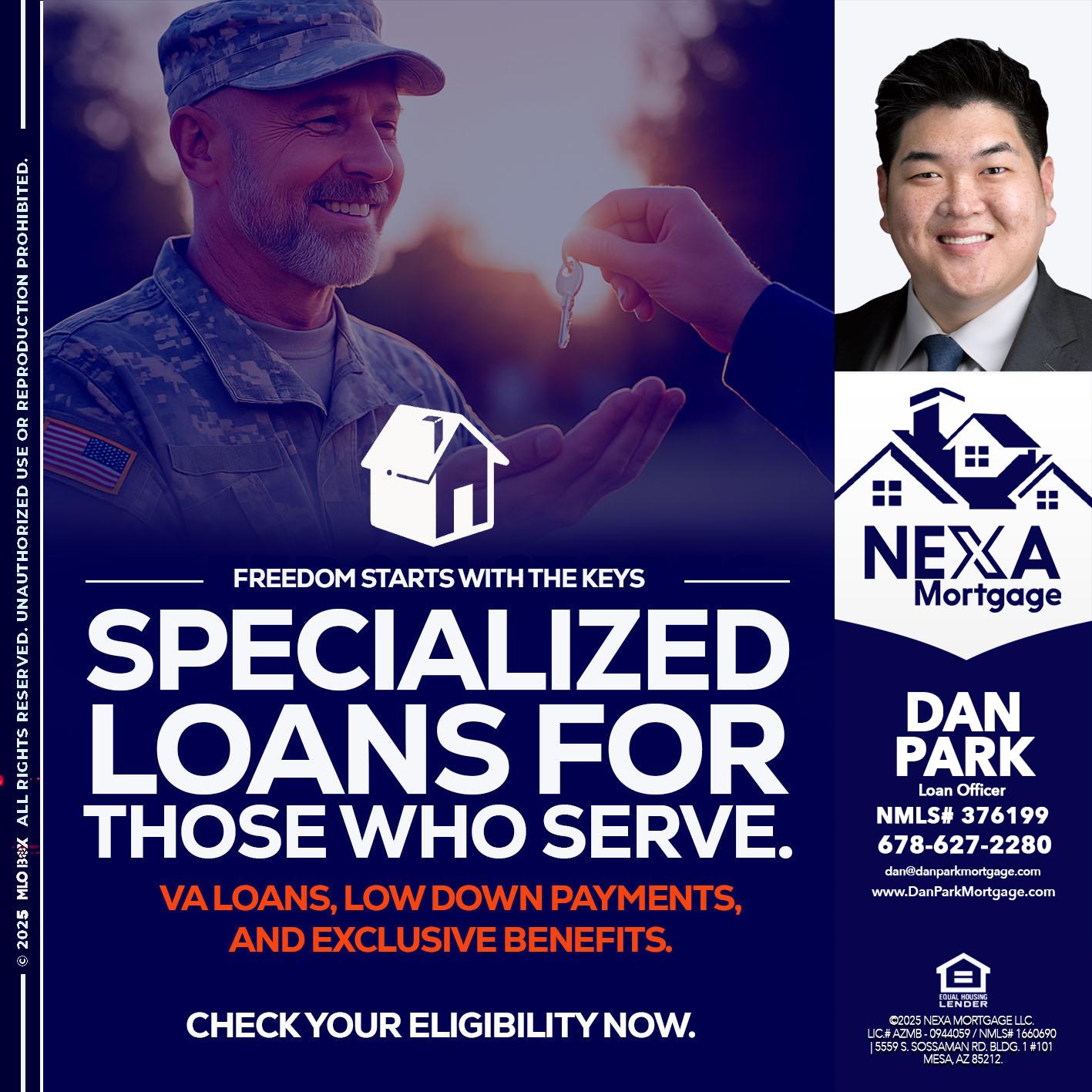 SPECIALIZED LOANS - Dan Park -Mortgage Loan Originator