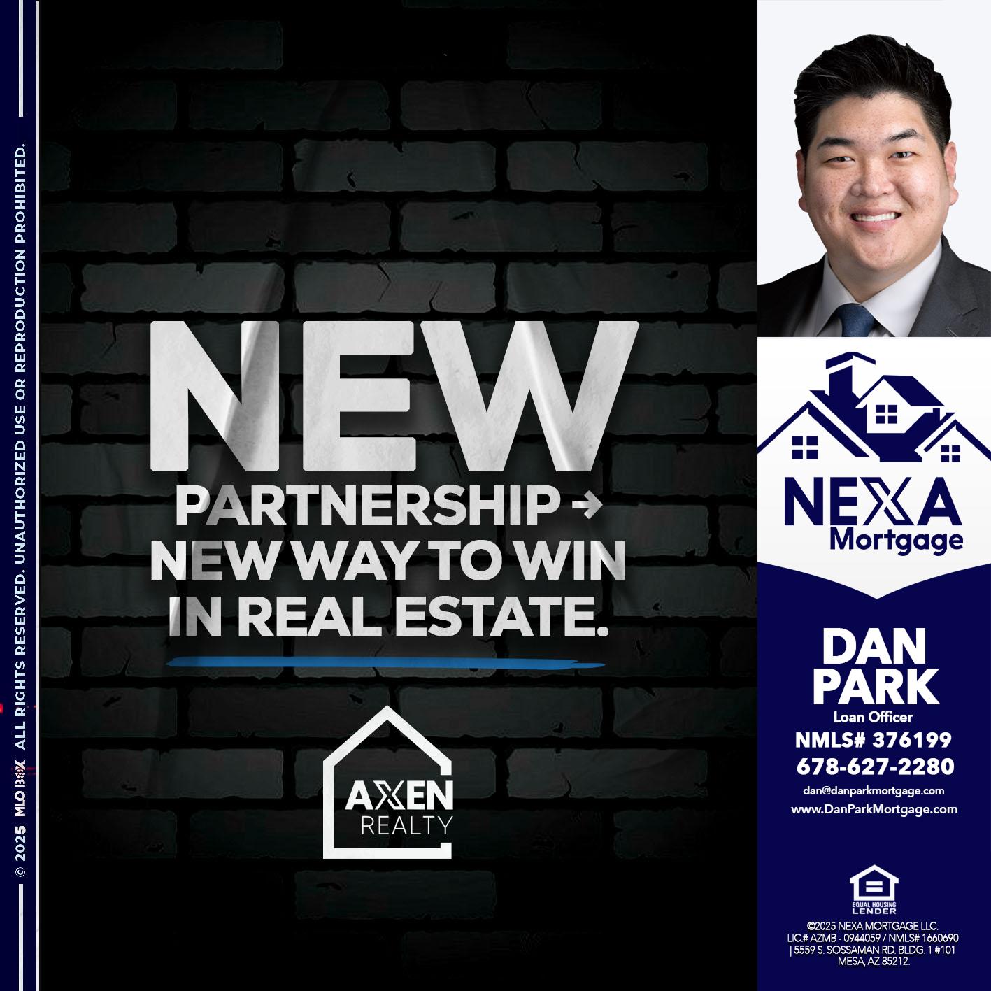 new partnership - Dan Park -Mortgage Loan Originator