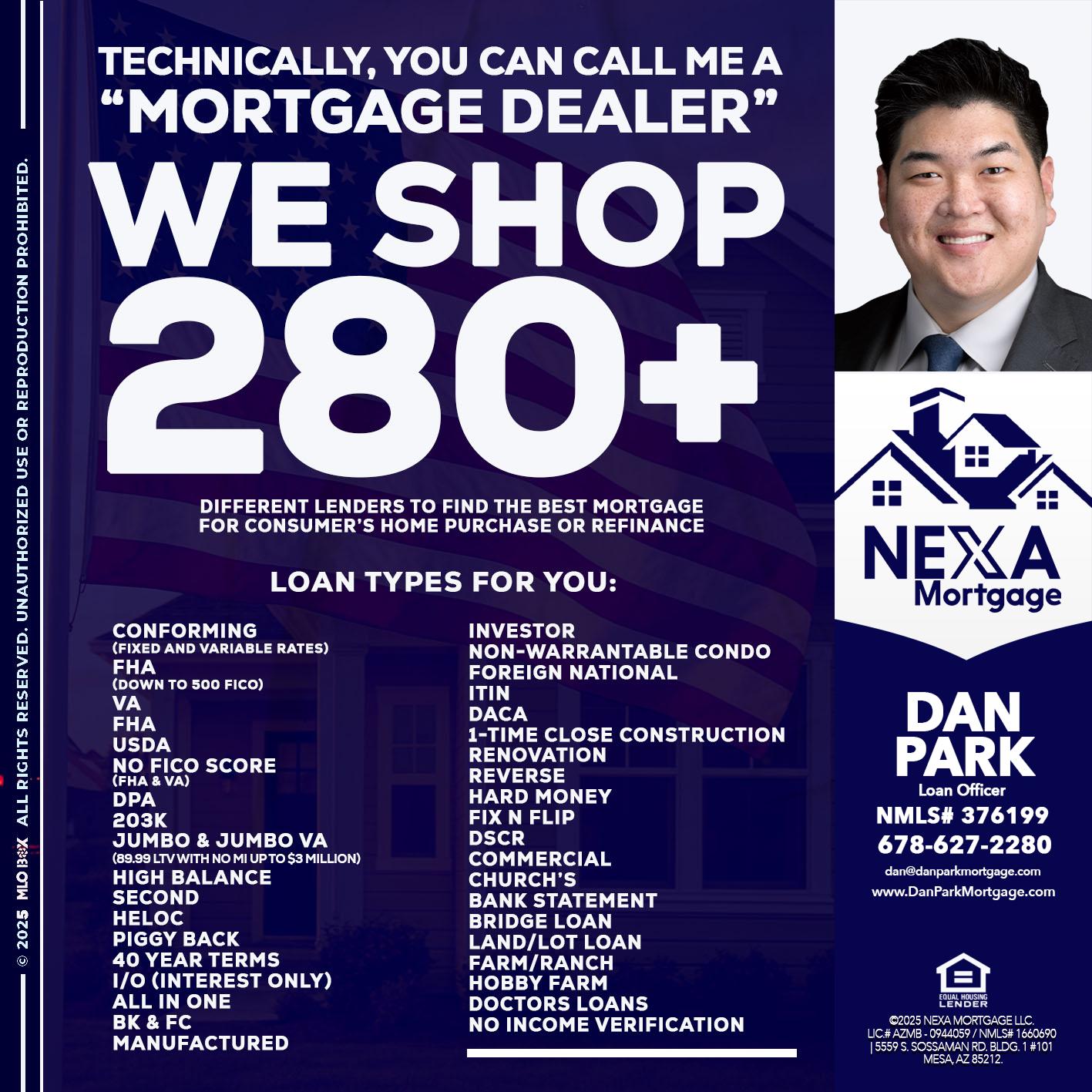 WE SHOP 280 + - Dan Park -Mortgage Loan Originator