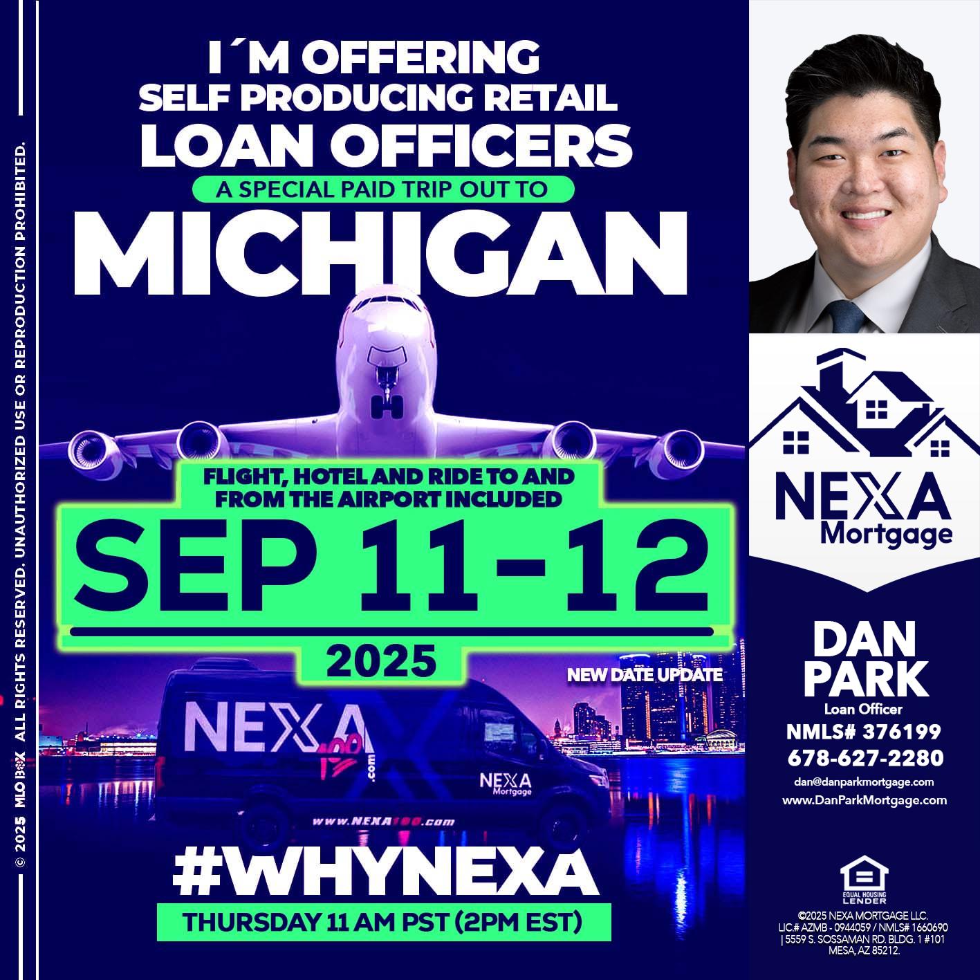 michigan sep 11-12 - Dan Park -Mortgage Loan Originator