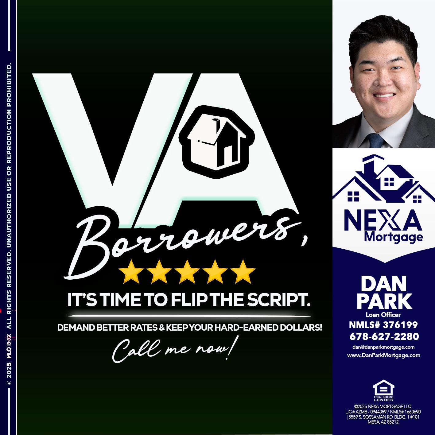 VA BORROWERS - Dan Park -Mortgage Loan Originator