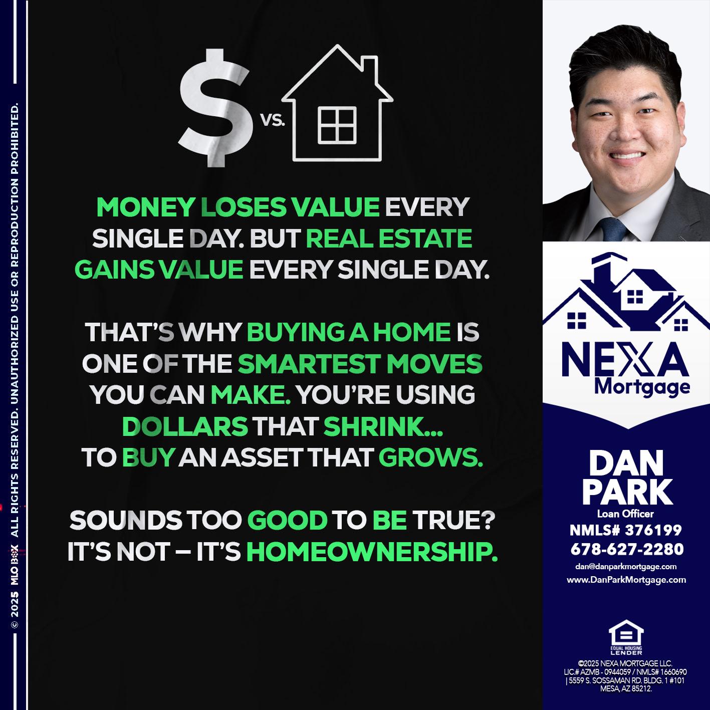 MONEY LOSES VALUE - Dan Park -Mortgage Loan Originator