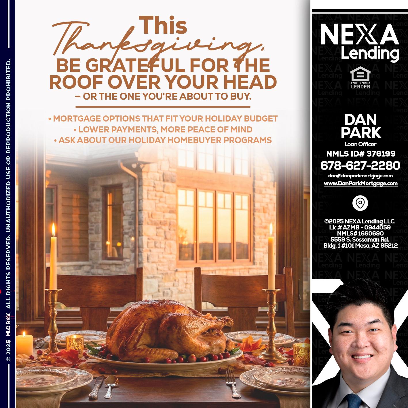 THIS THANKSGIVING - Dan Park -Mortgage Loan Originator