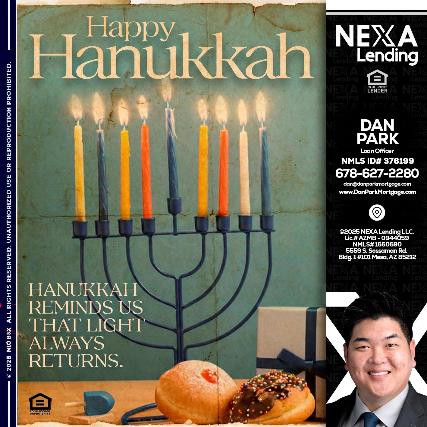 HAPPY HANUKKAH - Dan Park -Mortgage Loan Originator