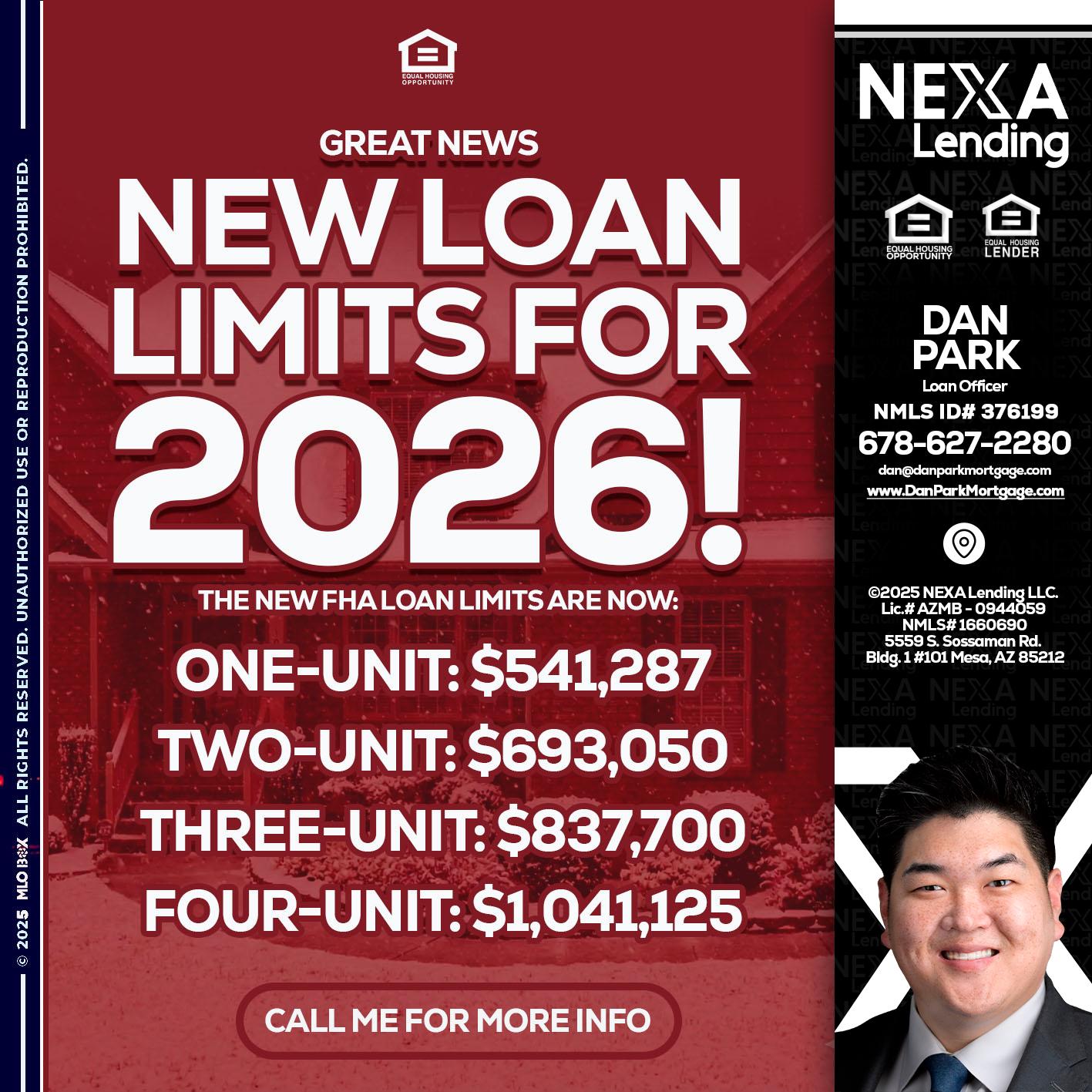 loan limits - Dan Park -Mortgage Loan Originator