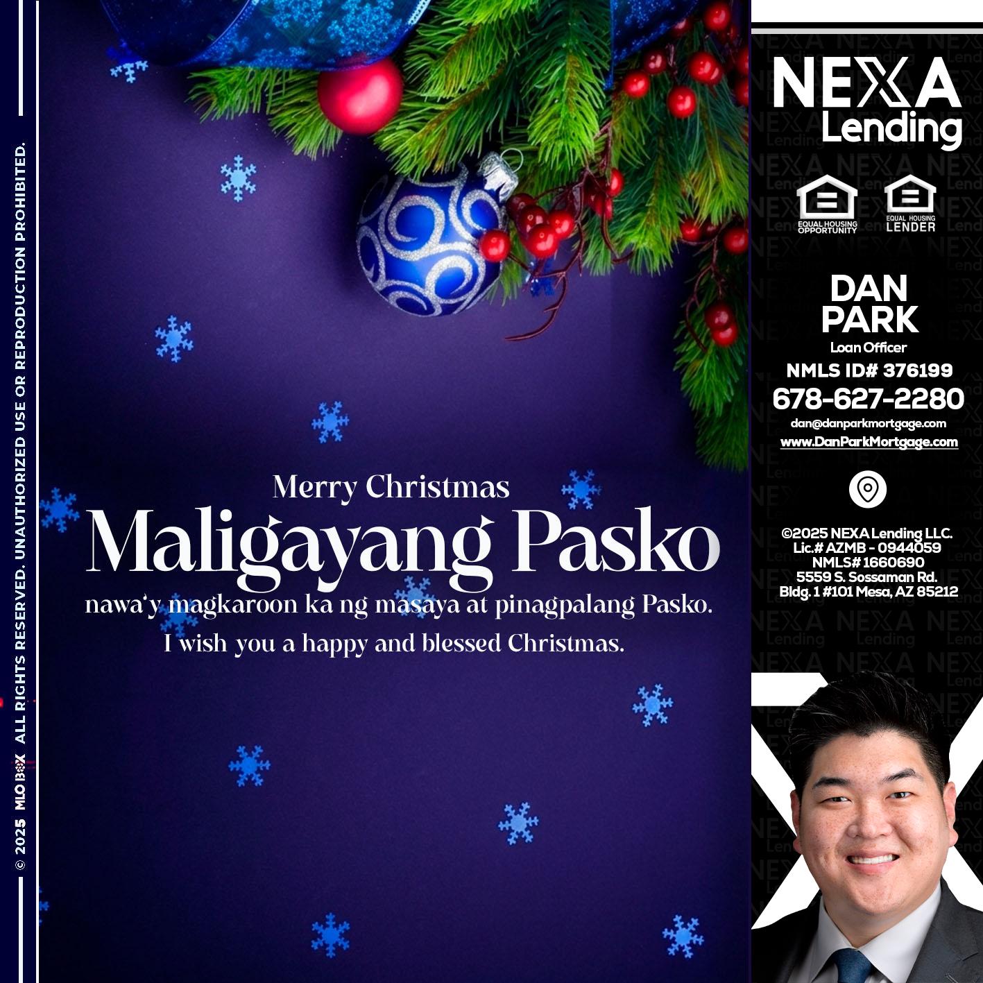 Maligayang Pasko - Dan Park -Mortgage Loan Originator