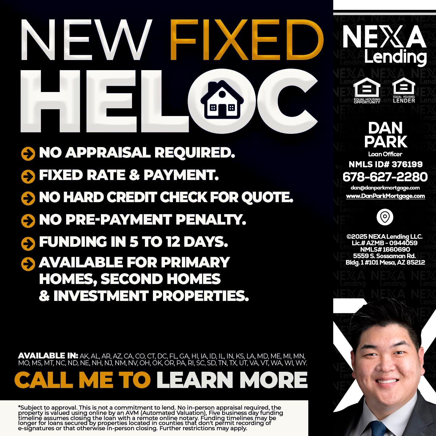 HELOC - Dan Park -Mortgage Loan Originator
