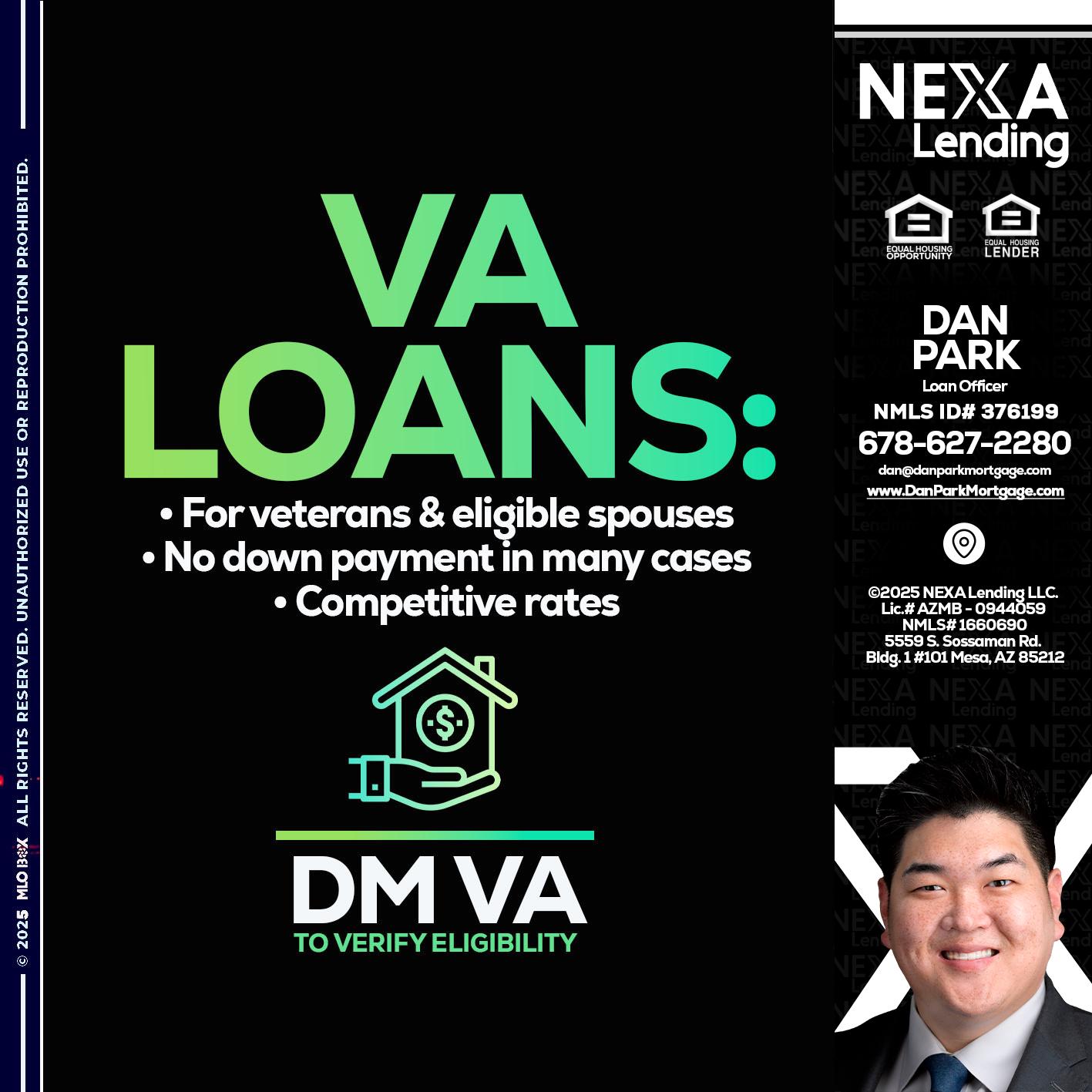 VA LOANS - Dan Park -Mortgage Loan Originator