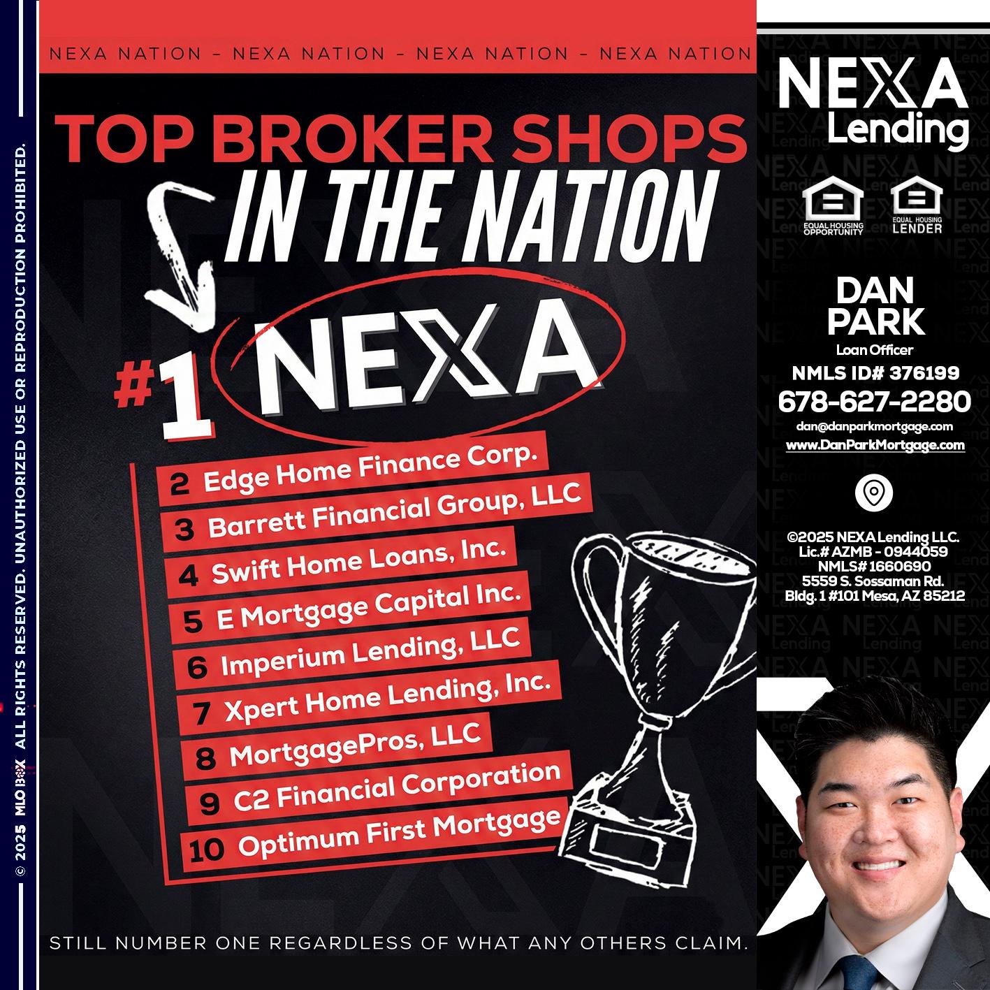 top broker - Dan Park -Mortgage Loan Originator