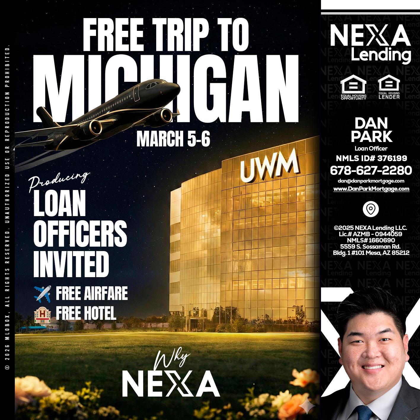 free Michigan trip - Dan Park -Mortgage Loan Originator
