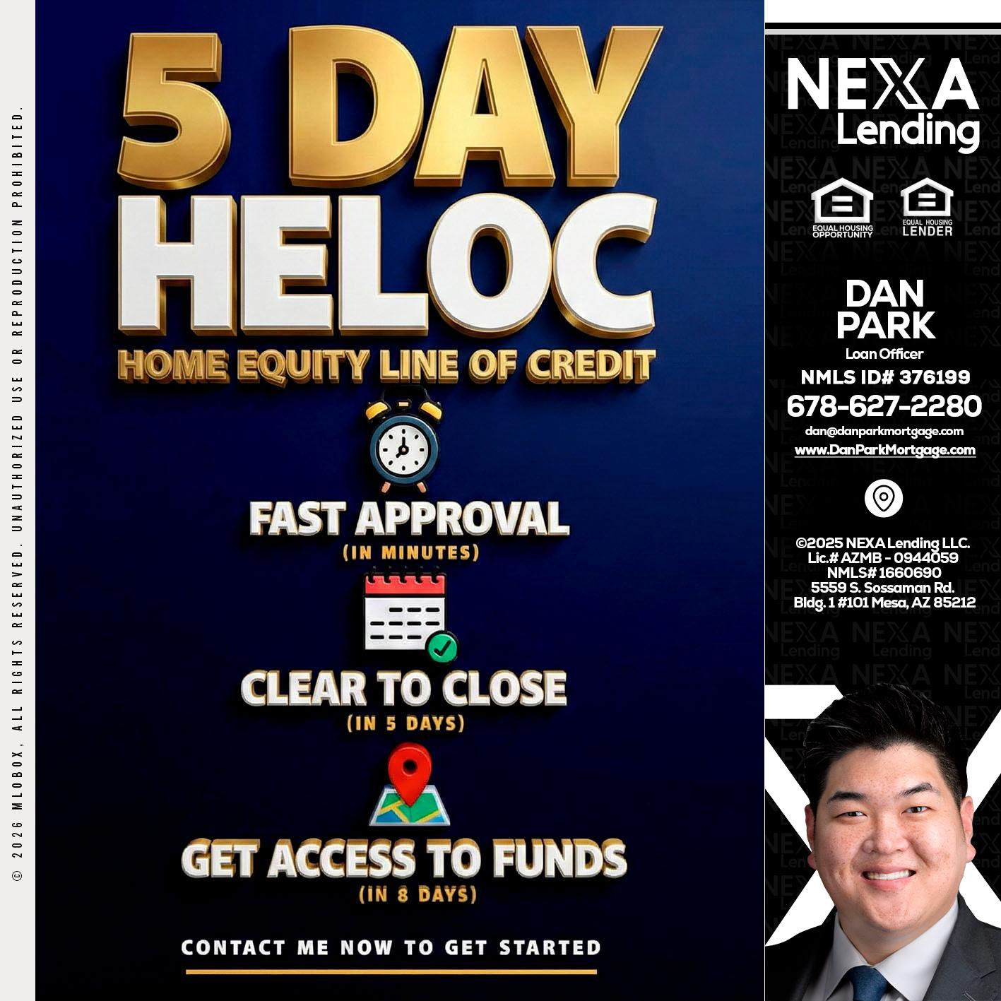5 day hello - Dan Park -Mortgage Loan Originator