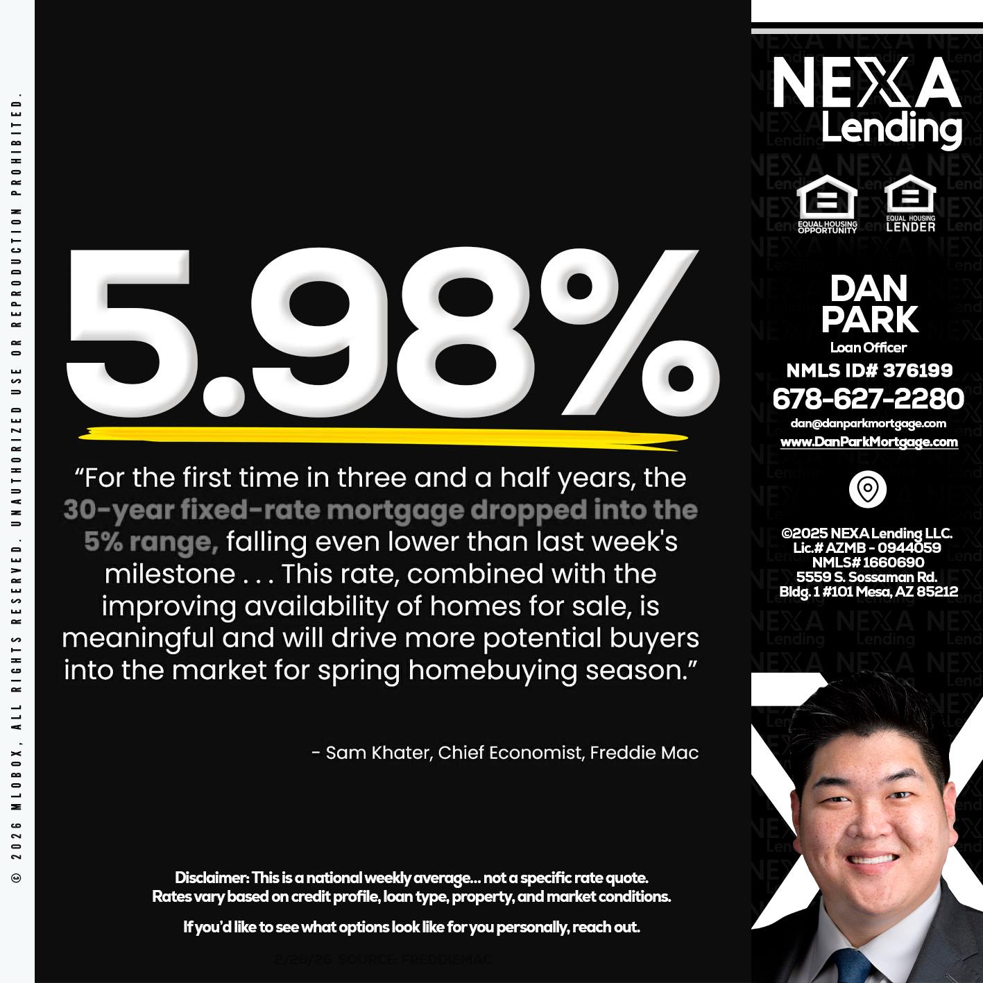 5.98% - Dan Park -Mortgage Loan Originator