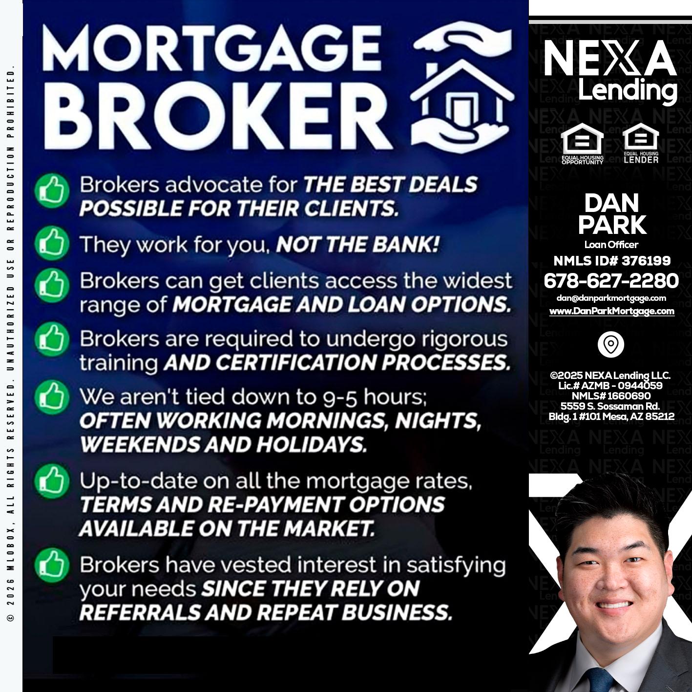 MORTGAGE BROKER - Dan Park -Mortgage Loan Originator