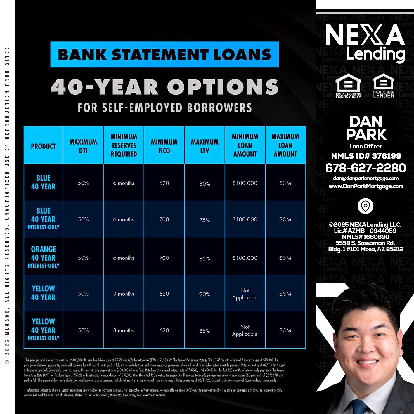 40 YR. OPTIONS - Dan Park -Mortgage Loan Originator