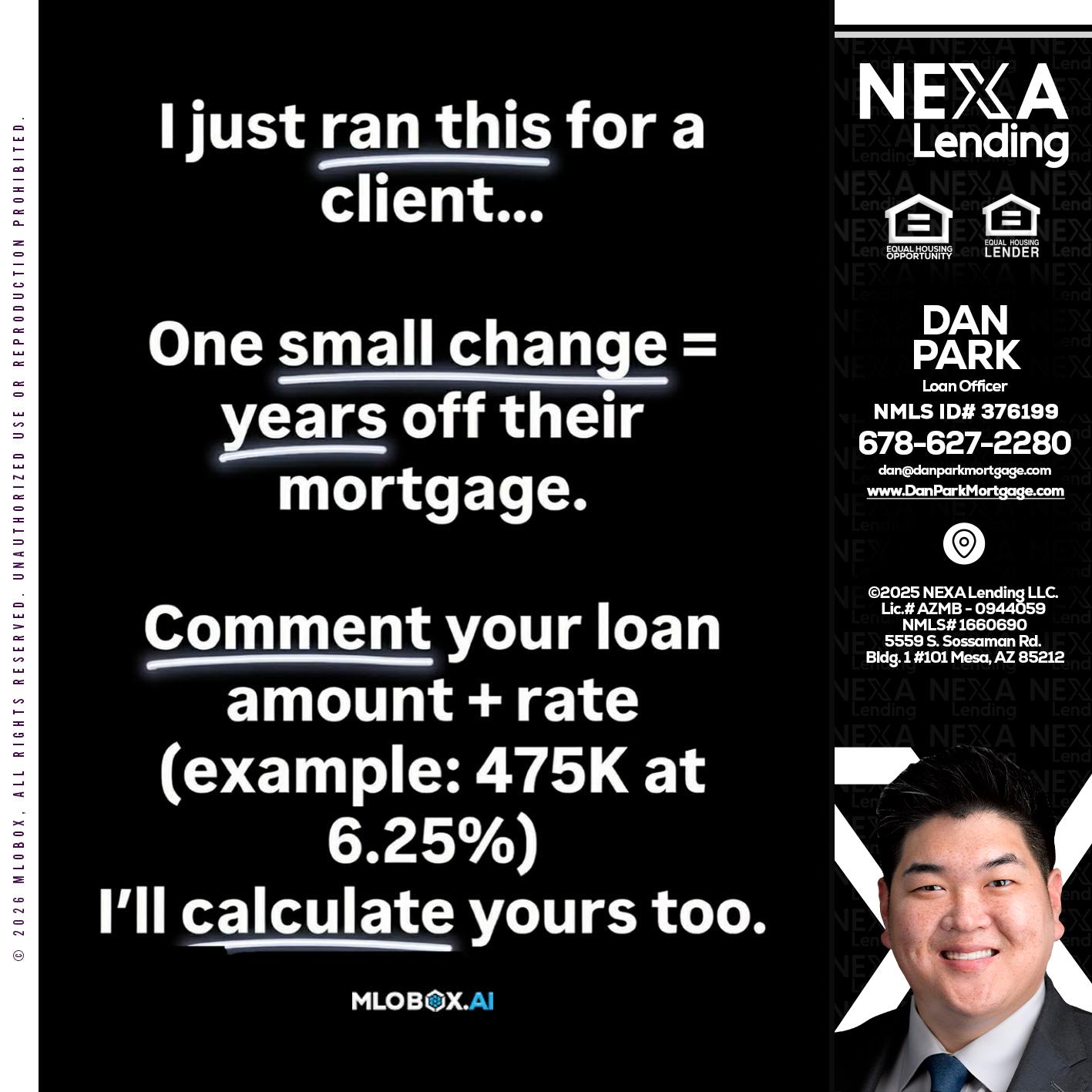 I JUST RAN - Dan Park -Mortgage Loan Originator