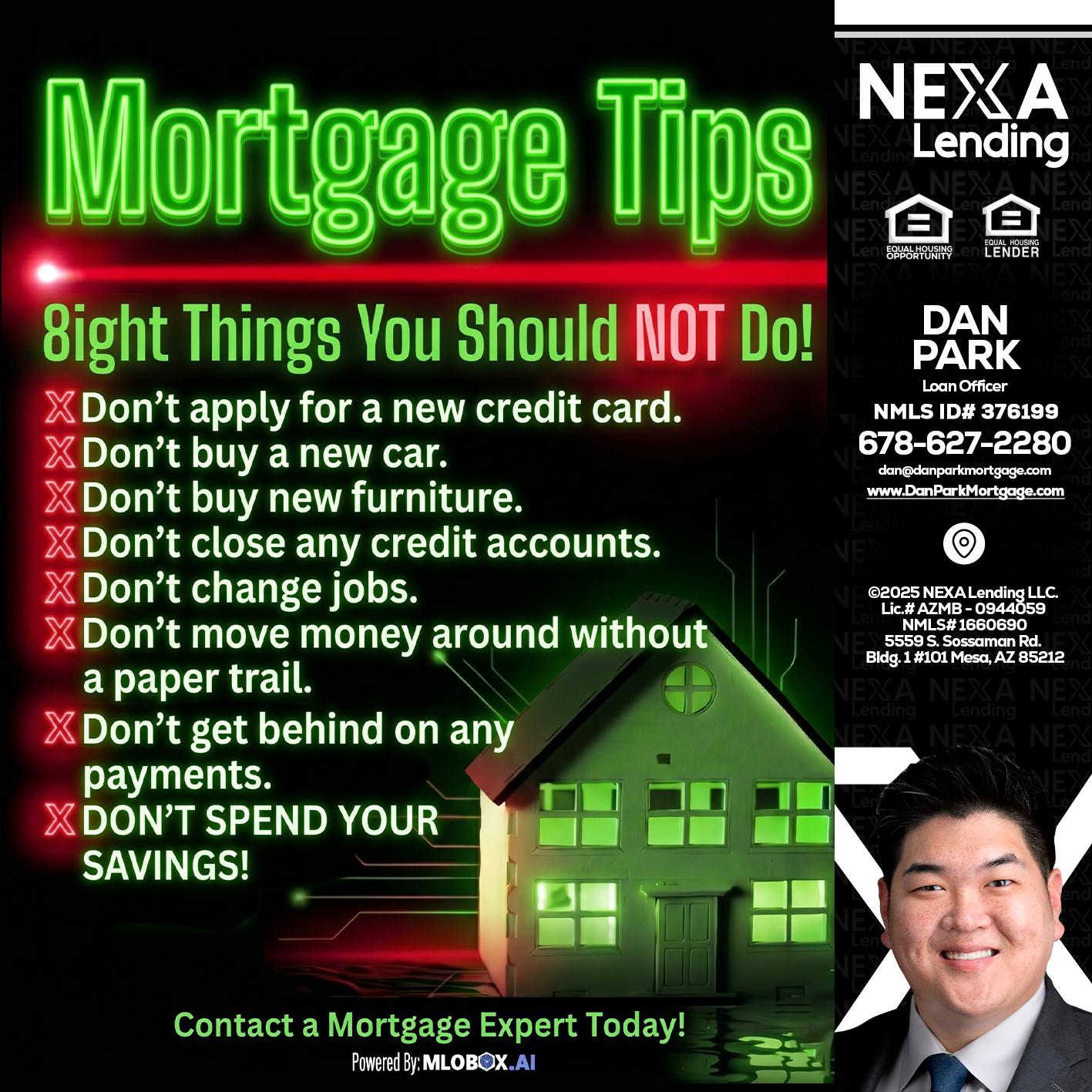 Mortgage Tips at your Door - Dan Park -Mortgage Loan Originator