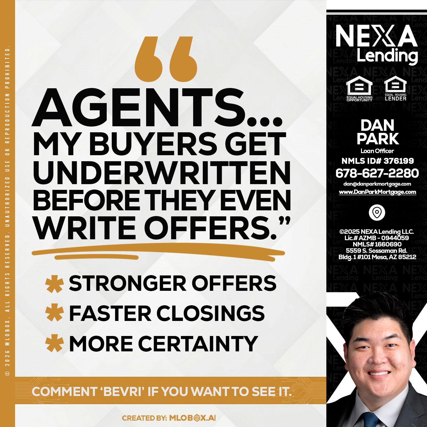 agents - Dan Park -Mortgage Loan Originator