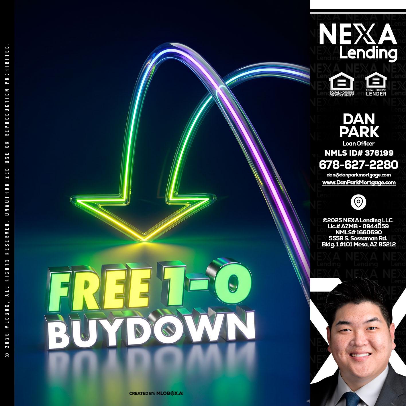 FREE 1-0 BUYDOWN - Dan Park -Mortgage Loan Originator