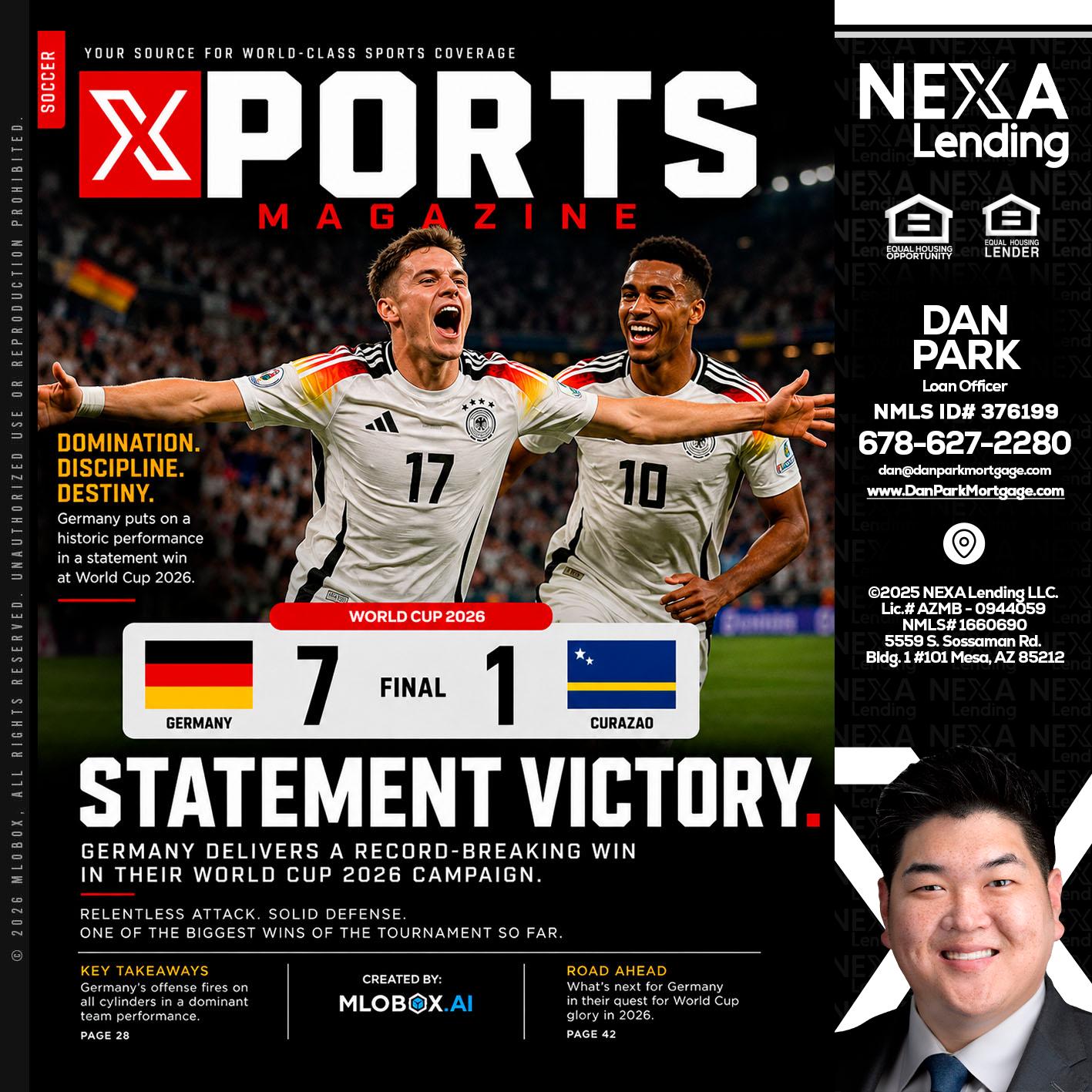 GERMANY VS CURASSAO (7-1) - Dan Park -Mortgage Loan Originator