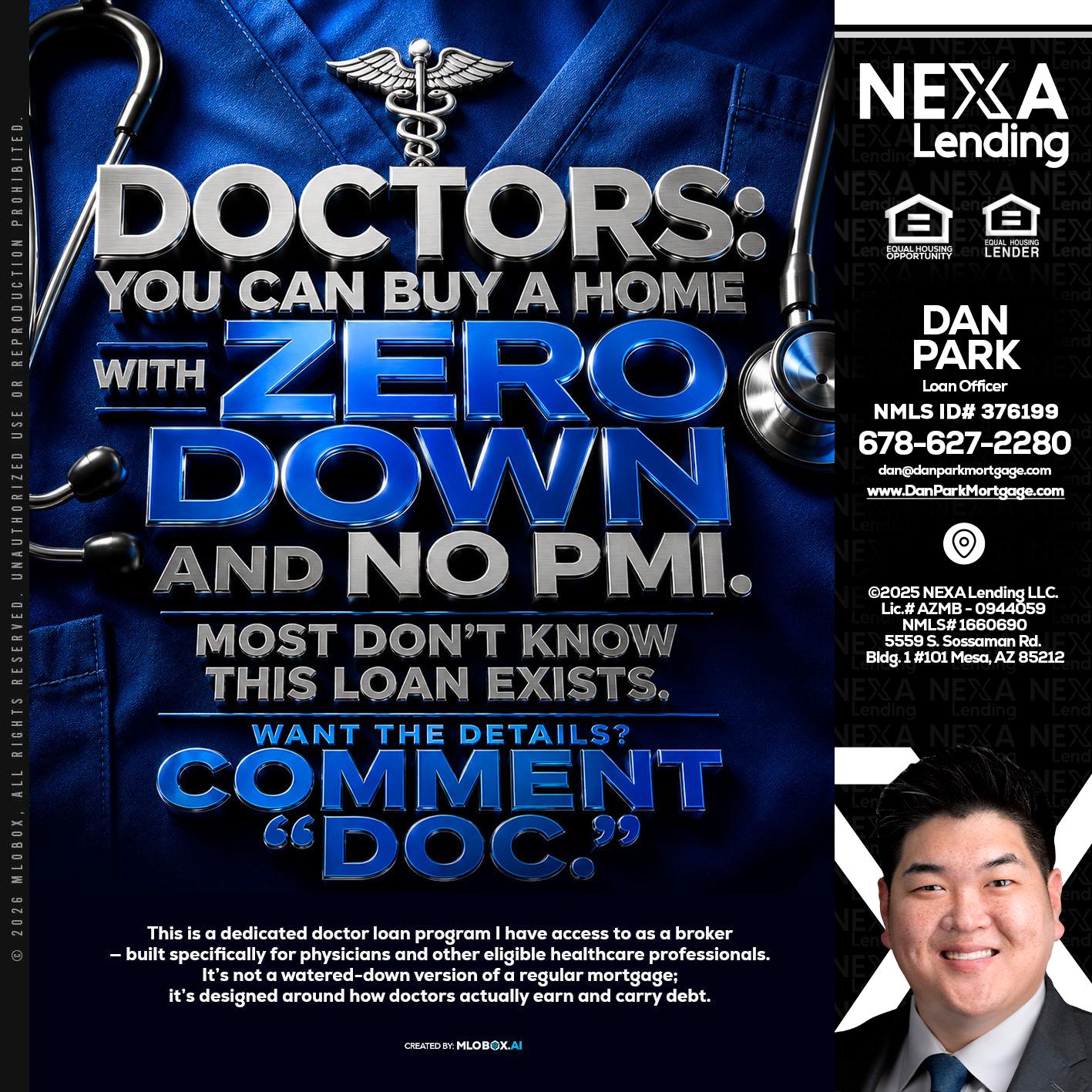 DOCTORS YOU CAN BUY - Dan Park -Mortgage Loan Originator