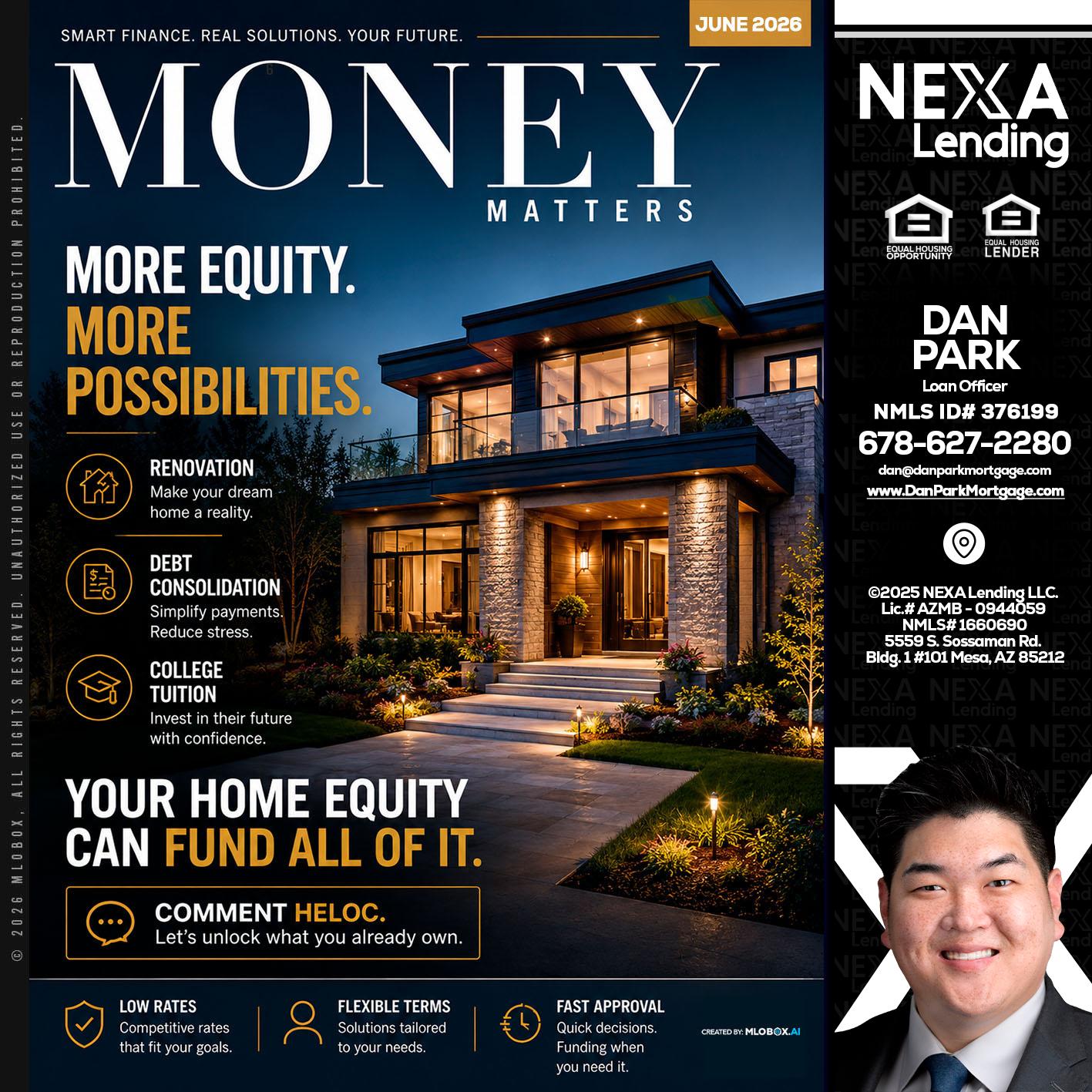 MONEY MATTERS - Dan Park -Mortgage Loan Originator