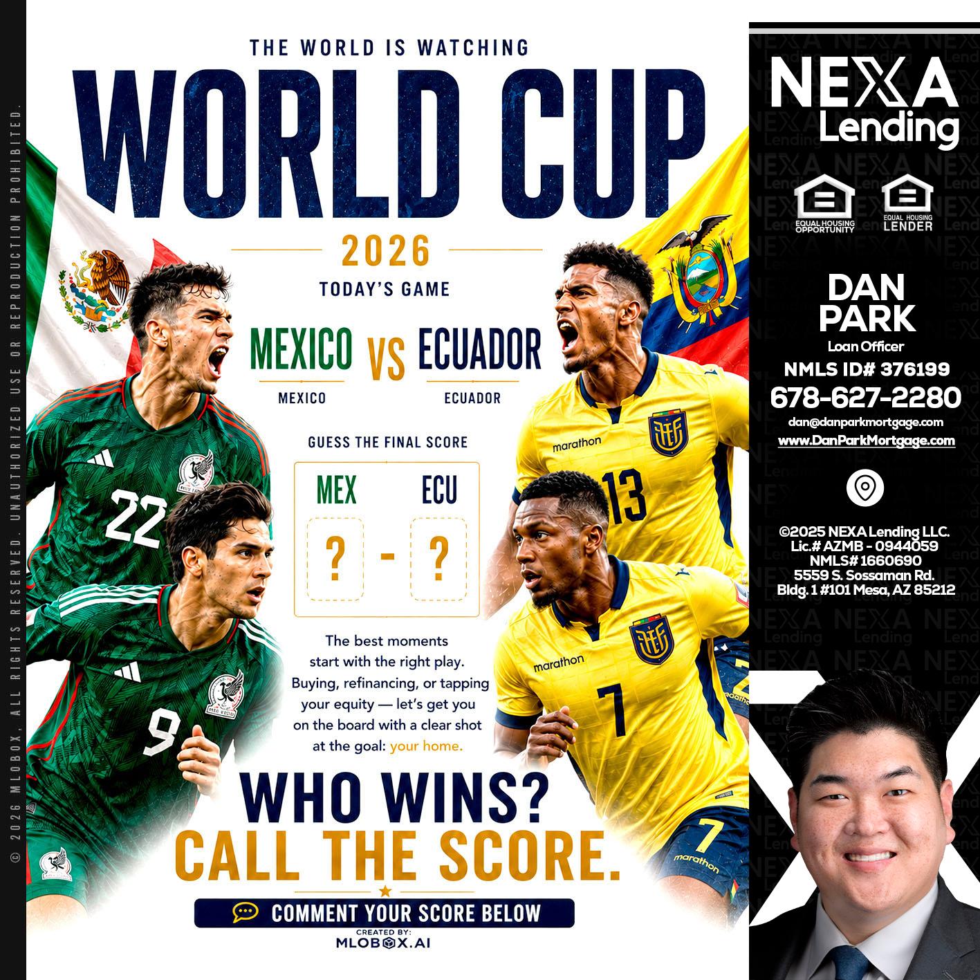 WORLD CUP 2026 - Dan Park -Mortgage Loan Originator