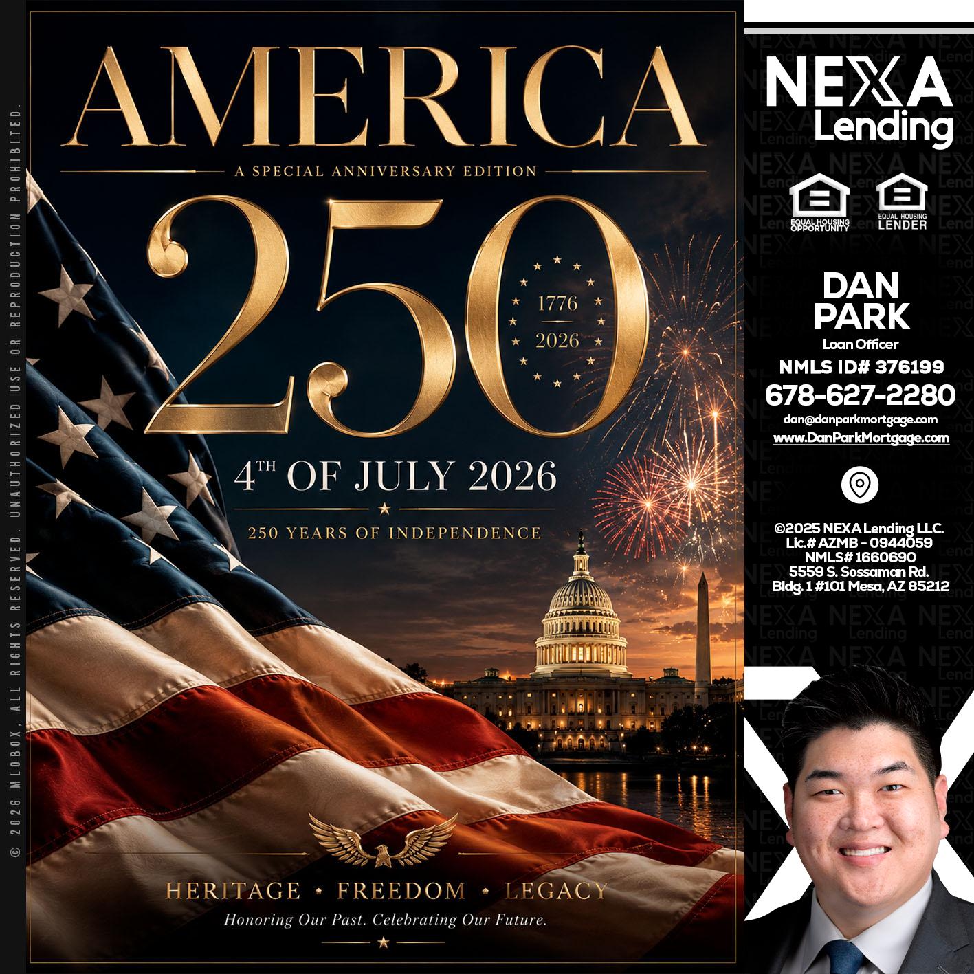 AMERICA 250 TH - Dan Park -Mortgage Loan Originator