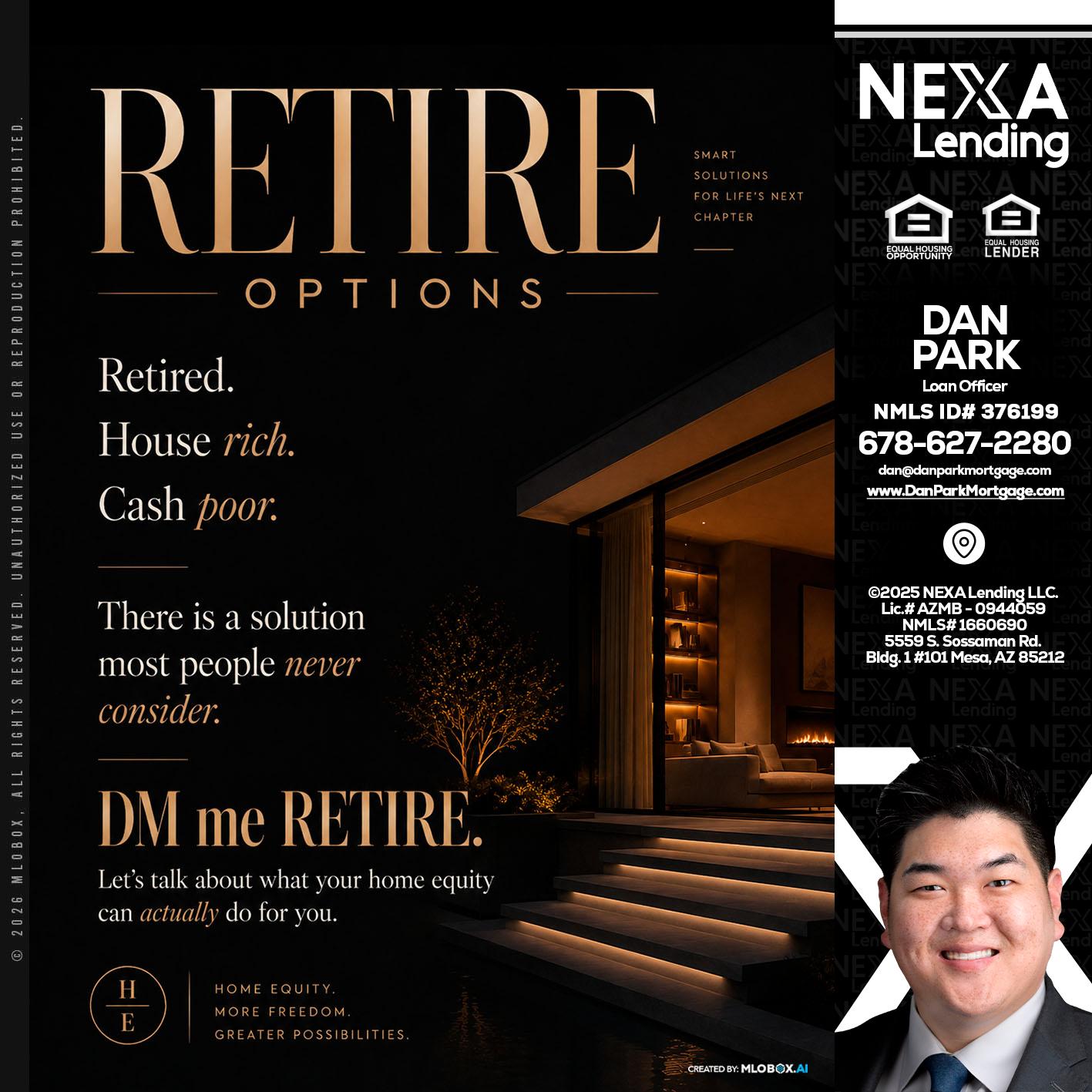 RETIRE LOANS - Dan Park -Mortgage Loan Originator