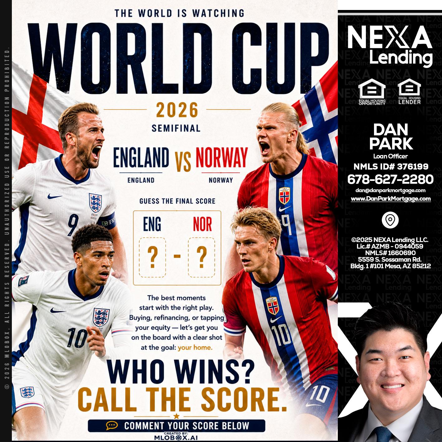 WORLD CUP 2026 - Dan Park -Mortgage Loan Originator