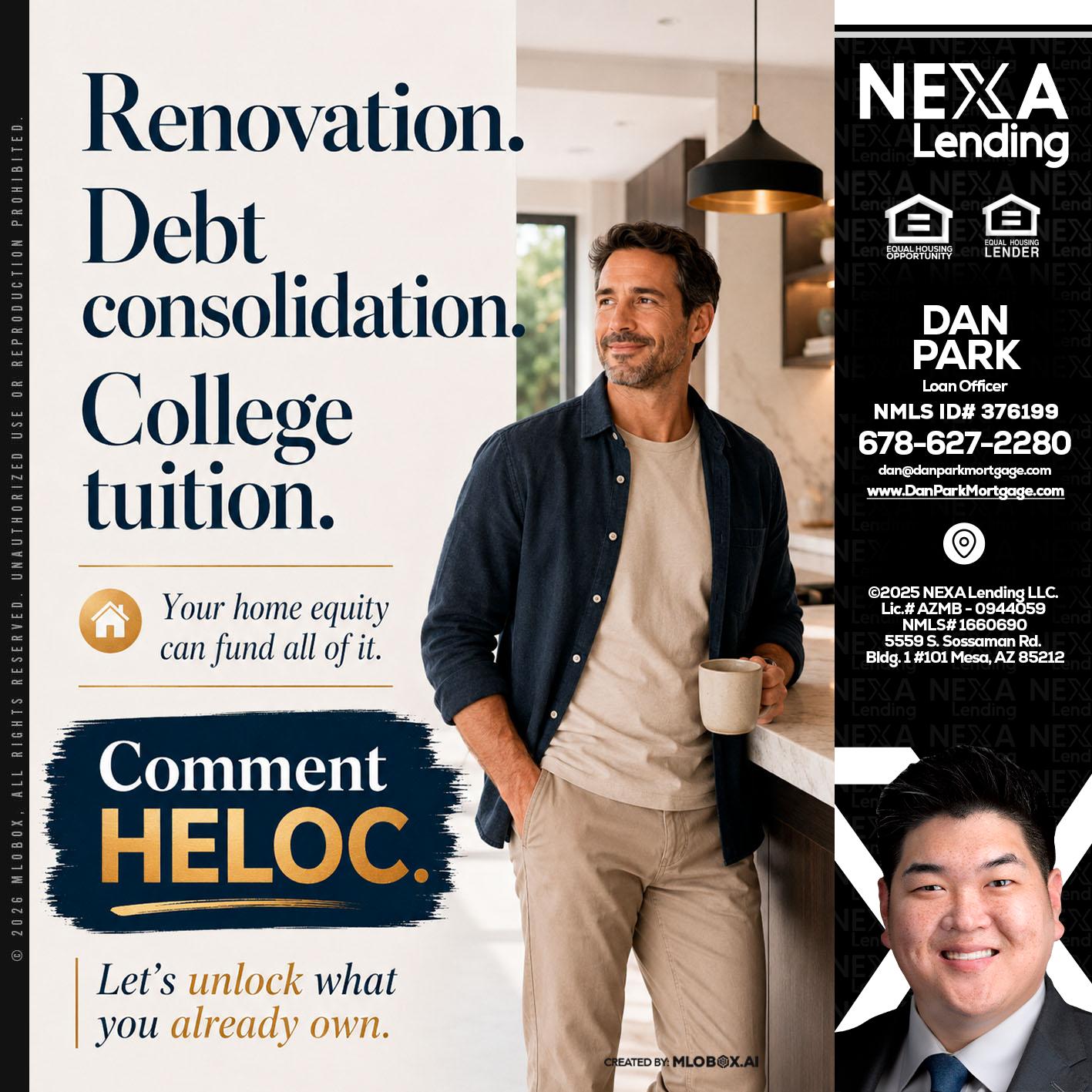RENOVATION DEBT - Dan Park -Mortgage Loan Originator