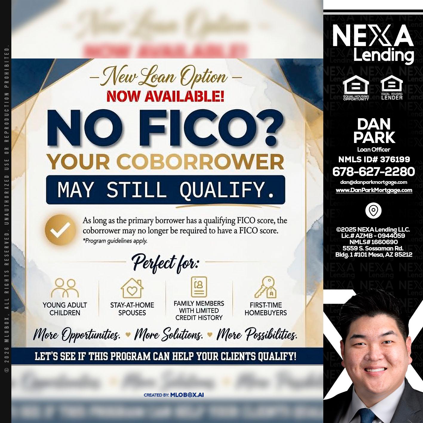 NO FICO? - Dan Park -Mortgage Loan Originator