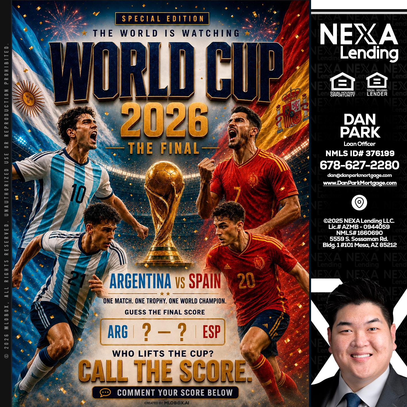 World Cup 2026 finals - Dan Park -Mortgage Loan Originator