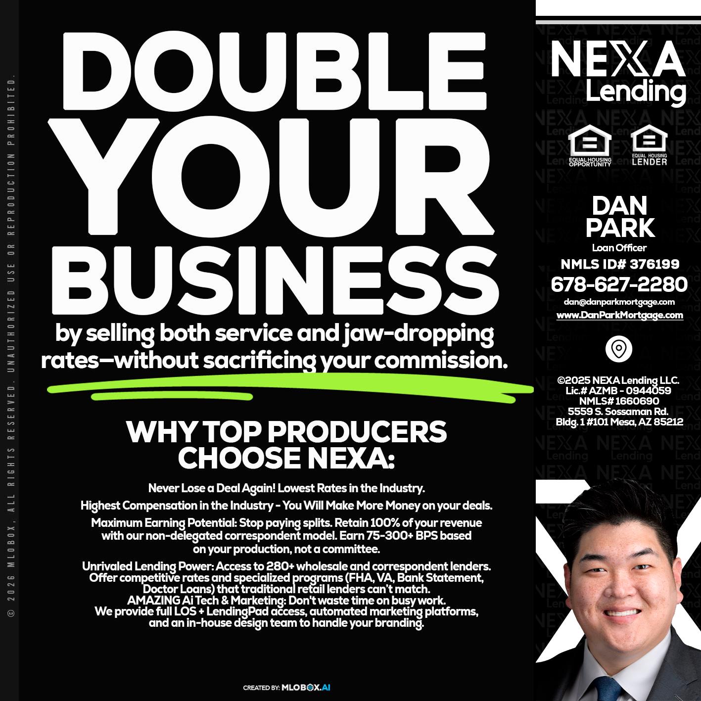 DOUBLE YOUR BUSINESS - Dan Park -Mortgage Loan Originator