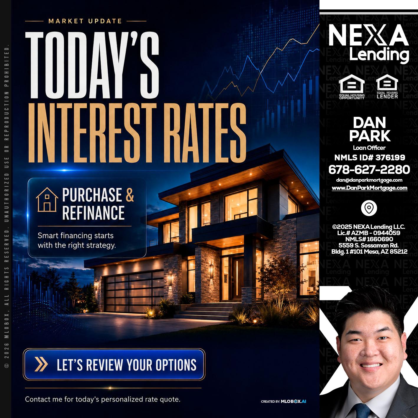 TODAYS RATES - Dan Park -Mortgage Loan Originator