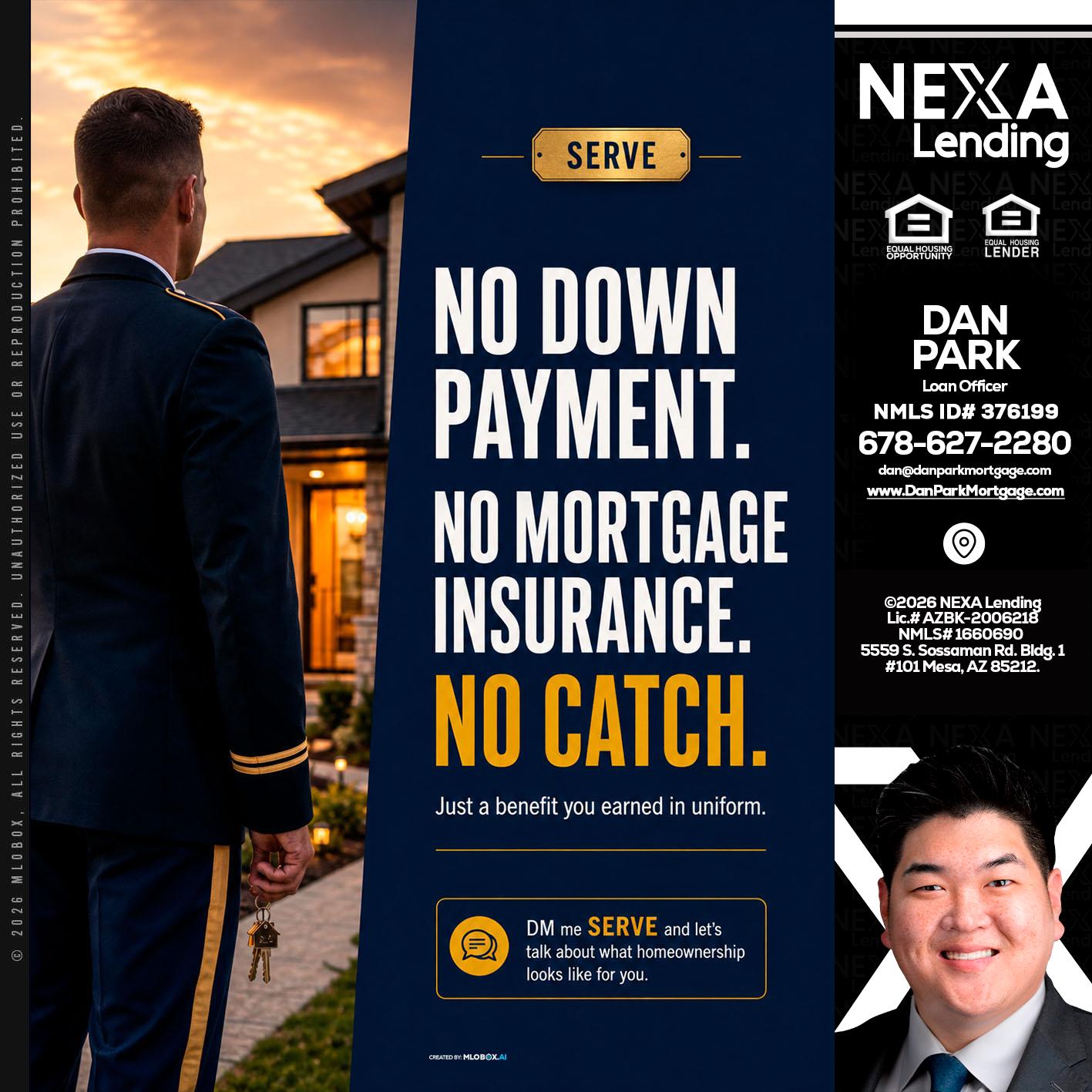 NO DOWN PAYMENT - Dan Park -Mortgage Loan Originator