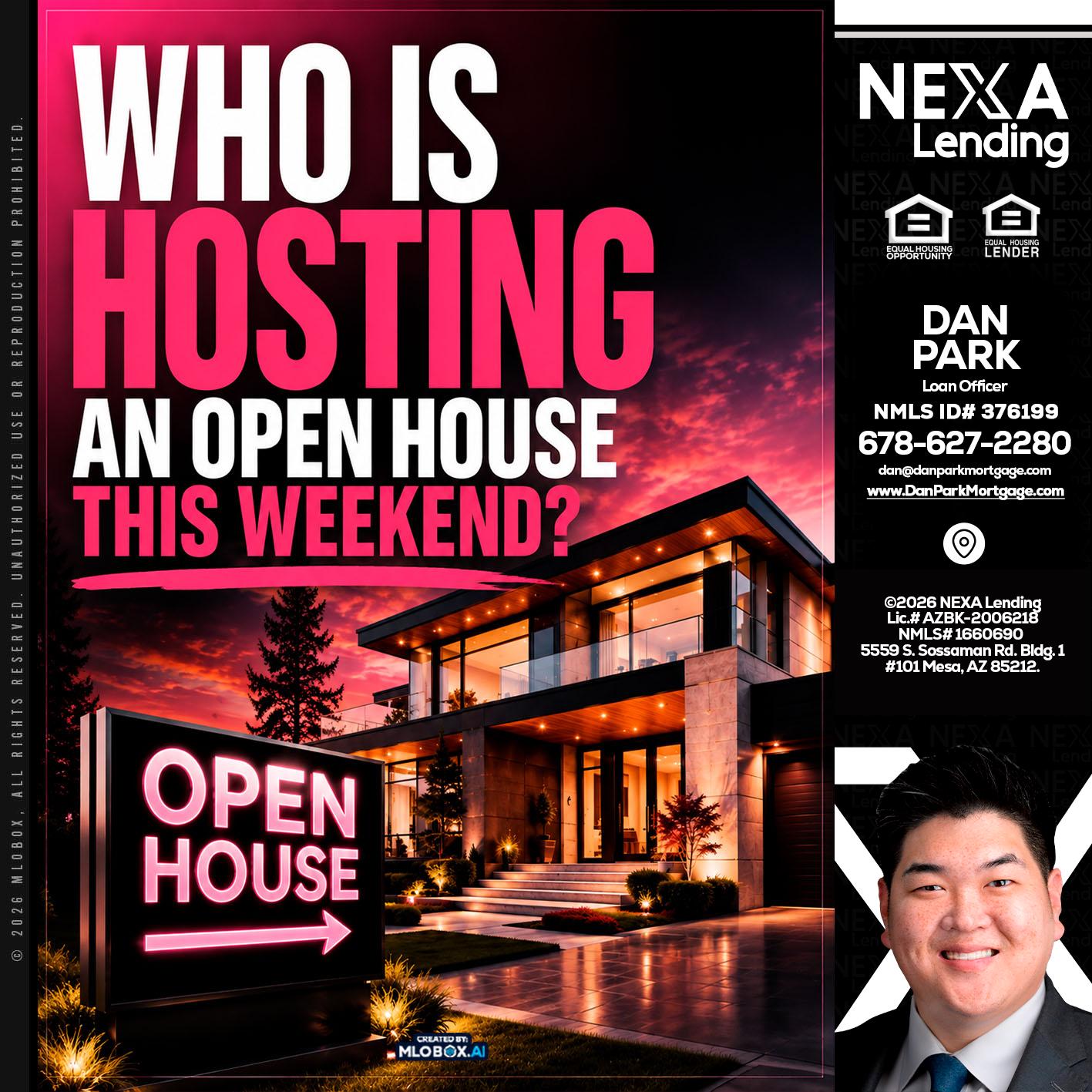 who's is hosting - Dan Park -Mortgage Loan Originator