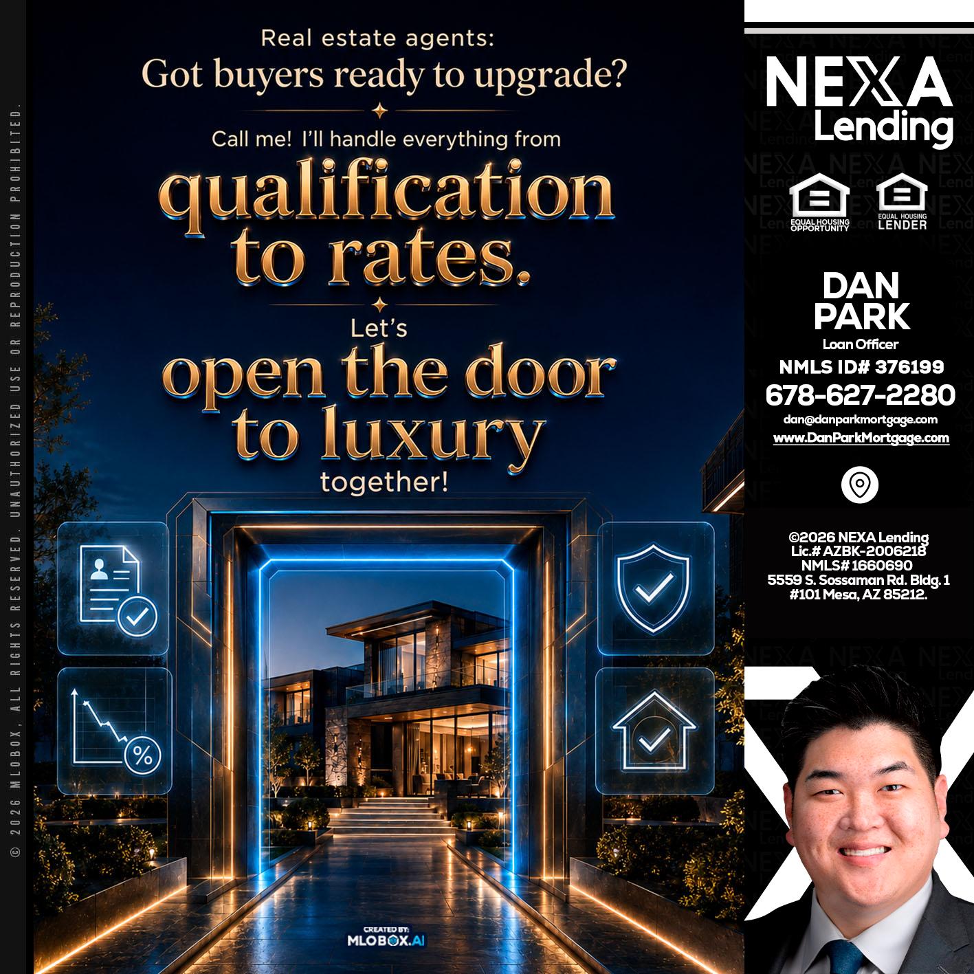 QUALIFICATION TO RATES - Dan Park -Mortgage Loan Originator